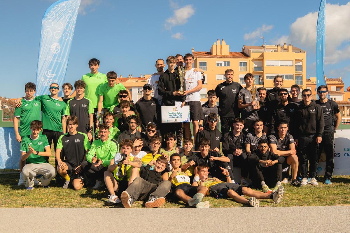 Podio masculino del Campeonato de Baleares por clubes, celebrado en Mahón