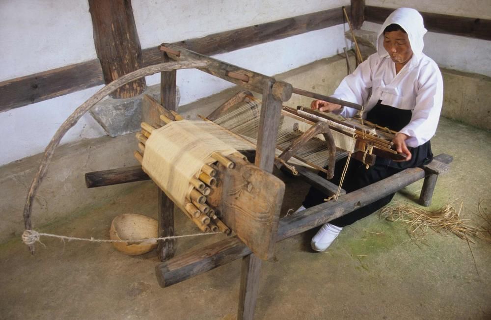 Corea del Sur - Elaboración del tejido de Mosi.