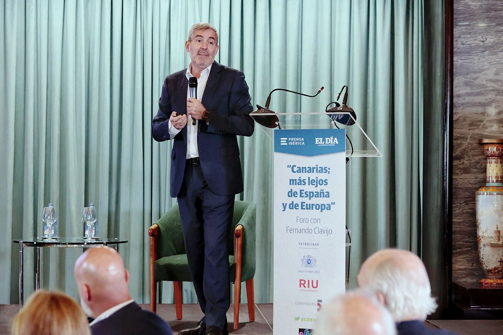 Fernando Clavijo en el Foro de  El Día 'Canarias; más lejos de España y Europa'