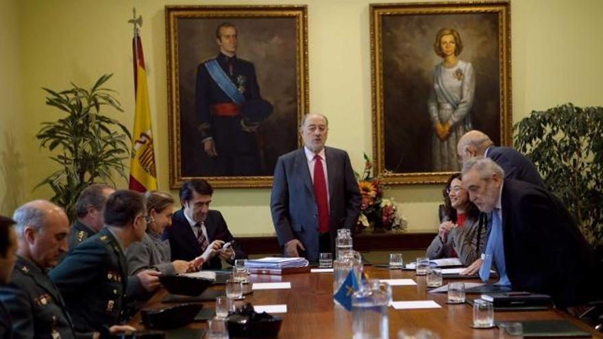 De Lorenzo, ayer, al inicio de la reunión sobre viabilidad invernal.