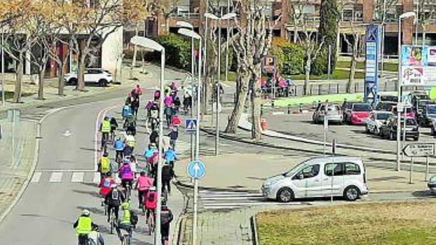 Bicicletada organitzada a Igualada el febrer del 2020