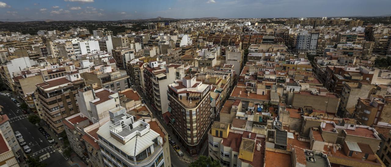 Vista panorámica del casco urbano de Elche