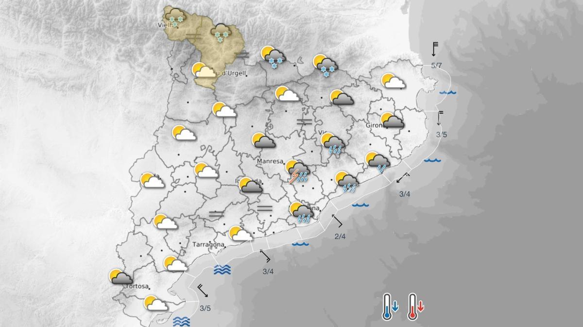 El tiempo en Catalunya el 14 de marzo de 2026