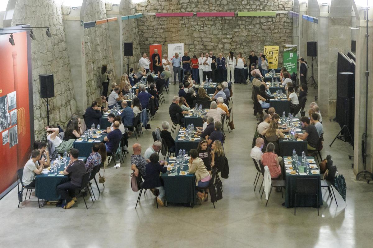 El Sopar de la fira Viba, que es va traslladar al Museu de l'Aigua i el Tèxtil per l'avís de mal temps