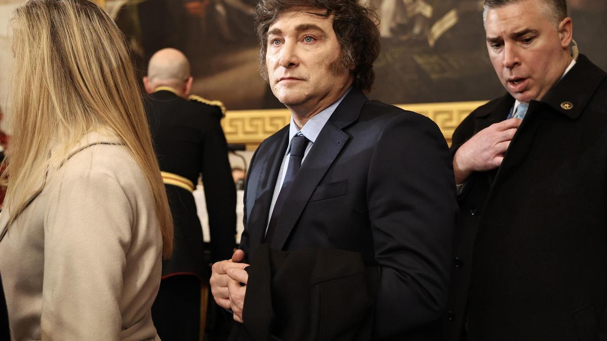 El presidente de Argentina, Javier Milei, asiste a la investidura de Donald Trump como presidente de Estados Unidos