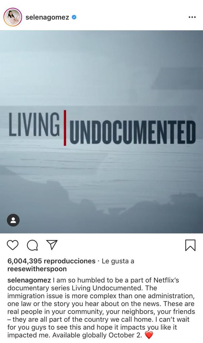 Living Undocumented, documental producido por Selena Gomez