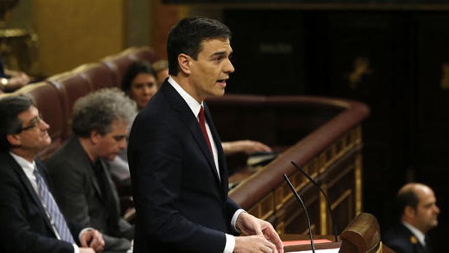 Pedro Sánchez, durante su intervención.