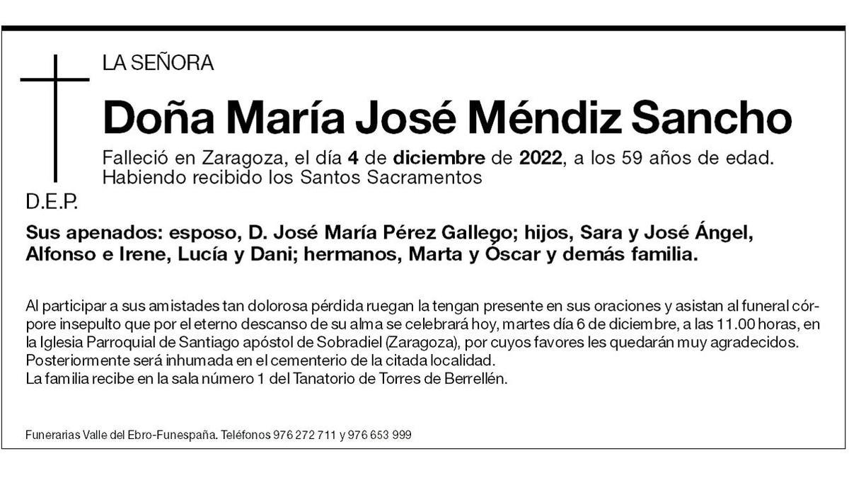 María José Méndiz Sancho