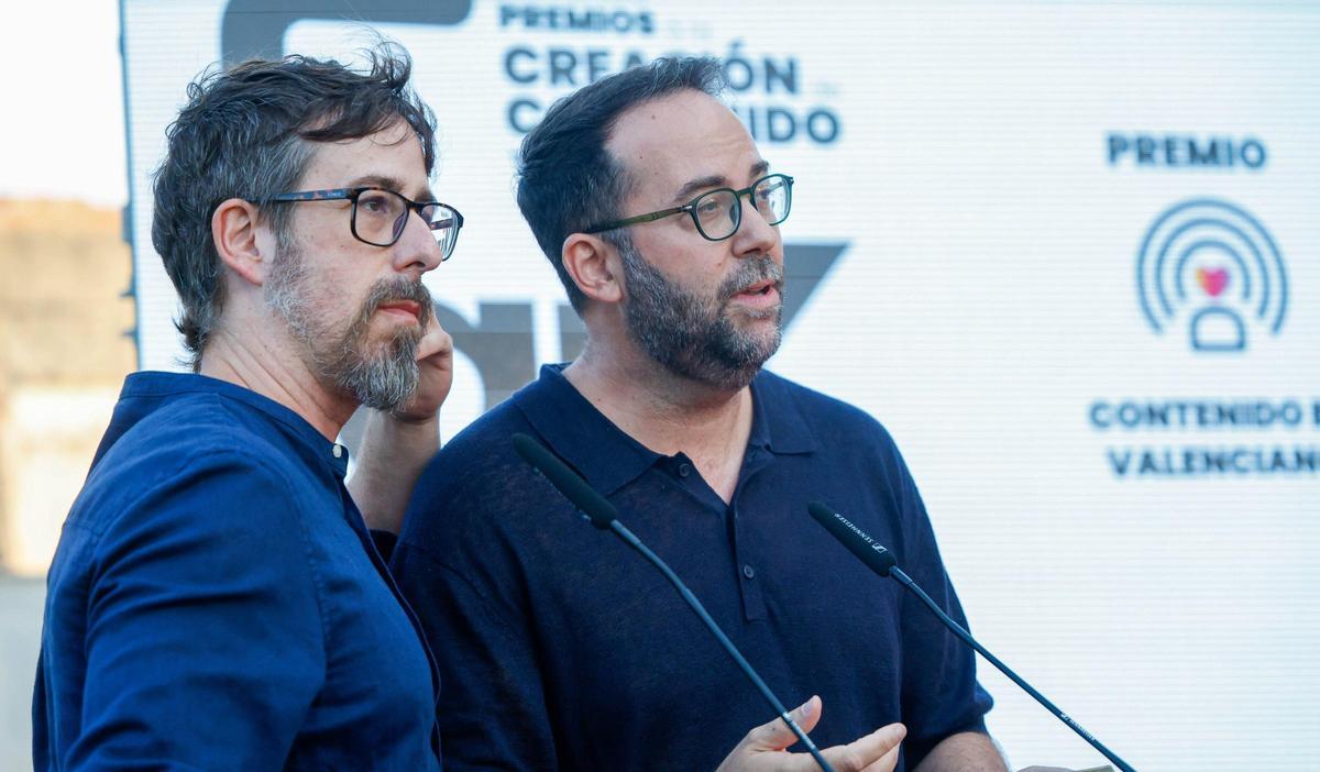 Jorge García y Alexis Martínez, premiados en la categoría Contenido en Valenciano.