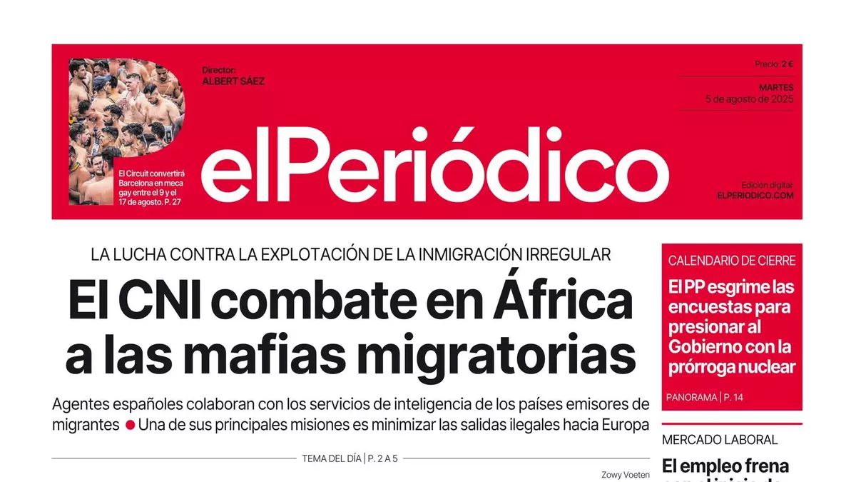 La portada de EL PERIÓDICO del 5 de agosto de 2025