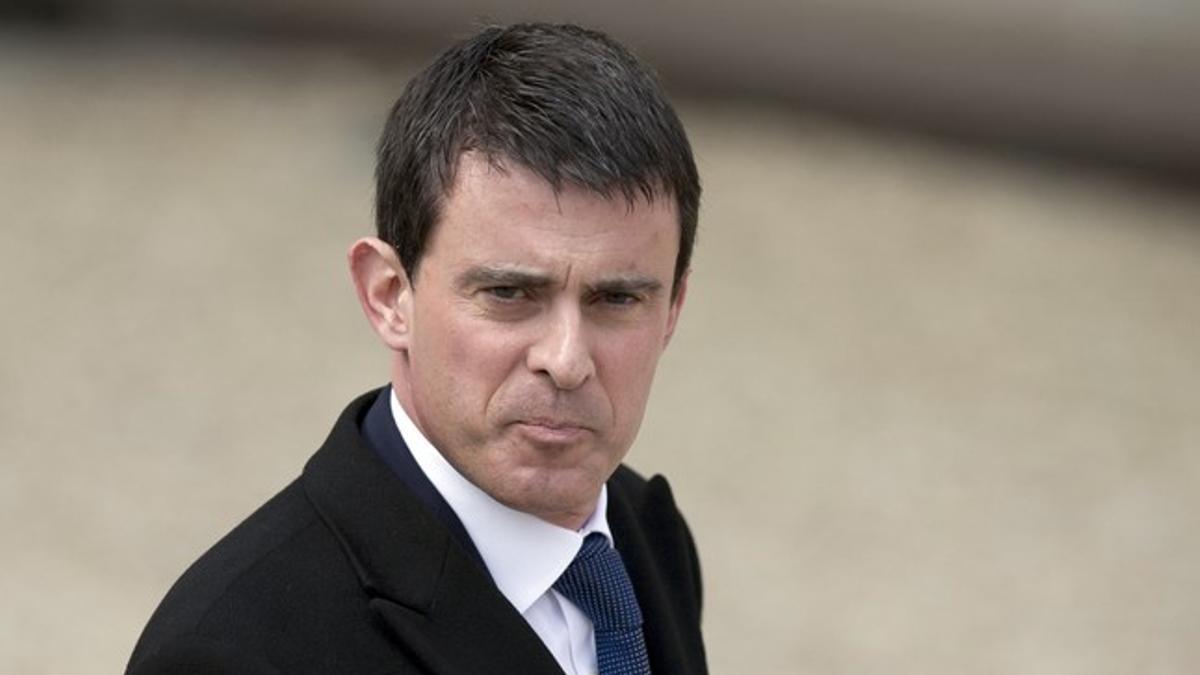 Manuel Valls sale del palacio del Elíseo, el pasado 26 de marzo, tras la reunión del Consejo de Ministros.