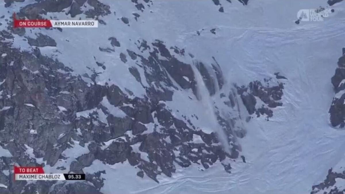 Así fue la dura caída de Aymar Navarro en las finales del Freeride World Tour en Verbier