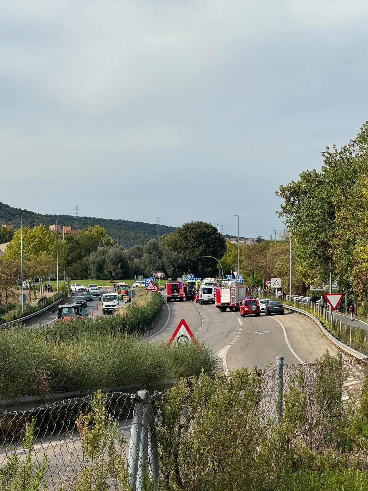 Accidente en la Ronda Norte de Cáceres