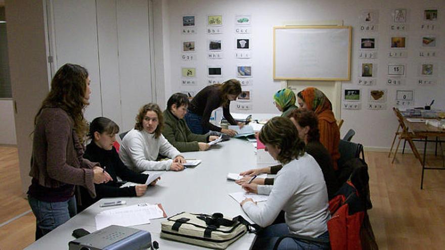 Una de les classes del taller d&#039;ocupació d&#039;auxiliar d&#039;ajuda a domicili.