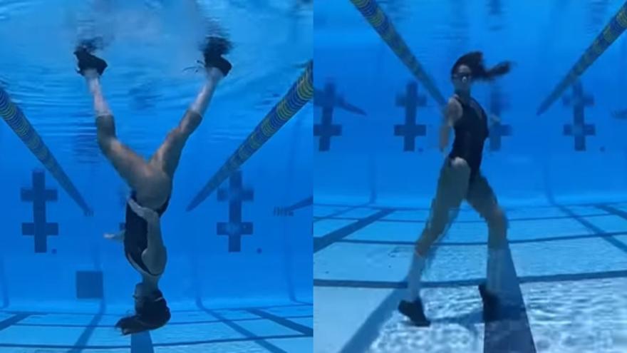 Así baila la nadadora Kristina Makushenko el &quot;moonwalk&quot;  debajo del agua
