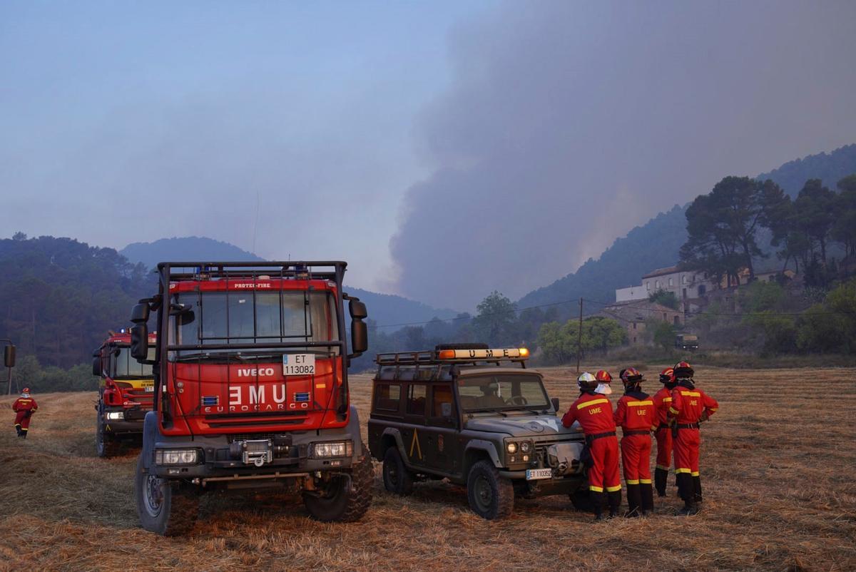 Incendio forestal a Santa Coloma de Queralt
