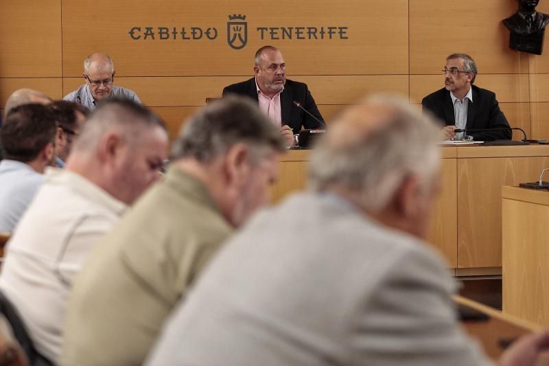 Reunión Mesa del Taxi en el Cabildo de Tenerife | 03/03/2020.Declaraciones de Enrique Arriaga y reunión de la mesa del taxi  | 03/03/2020 | Fotógrafo: María Pisaca Gámez