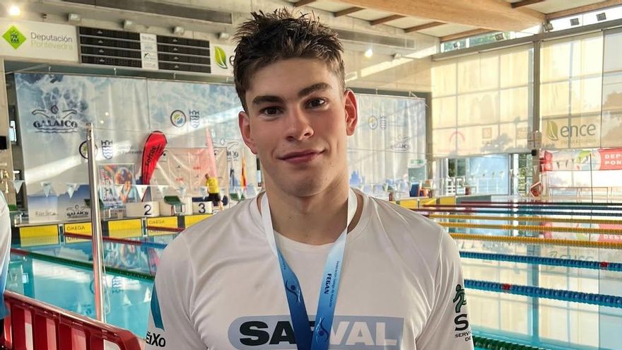 Mateo García supera tres récords gallegos