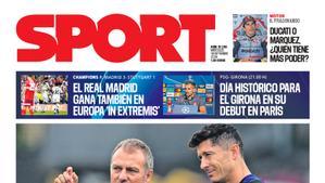 La portada SPORT de hoy, miércoles 18 de septiembre