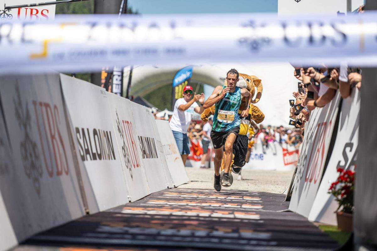 Kilian Jornet, en la meta de la carrera suiza