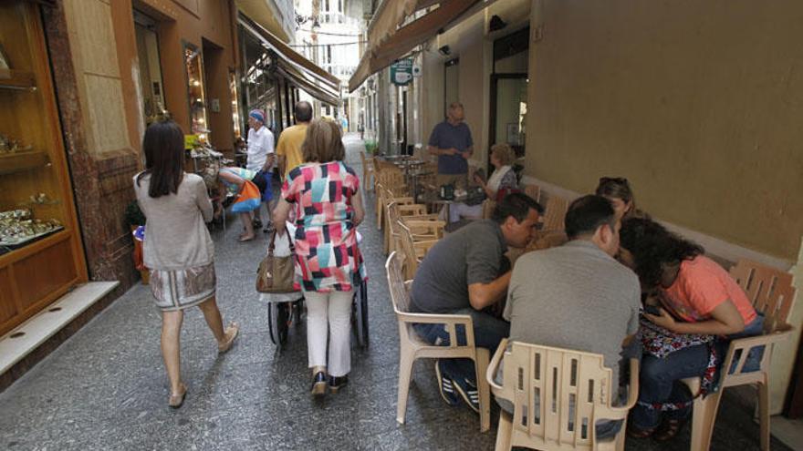 Una terraza del Centro Histórico de la capital.