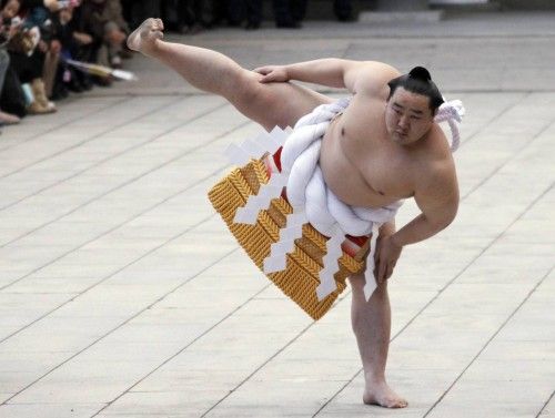El gran campeón japonés de sumo