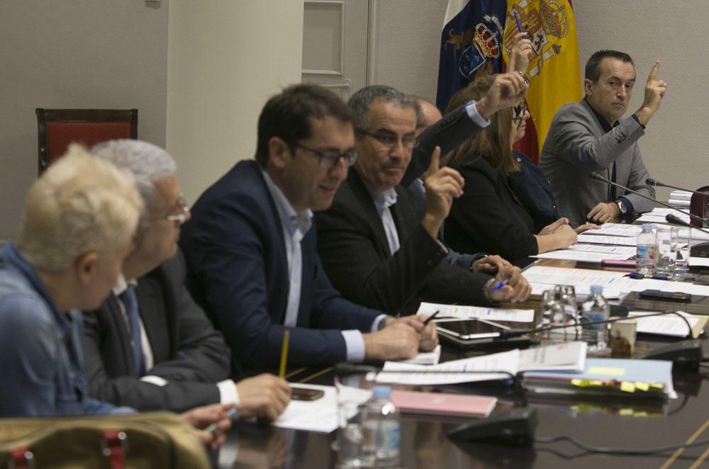 Comisión de presupuestos en el Parlamento canario