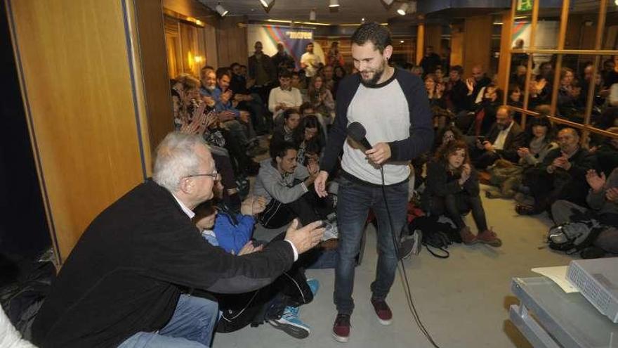 Acto de inicio de campaña de En Marea, ayer, en A Coruña.