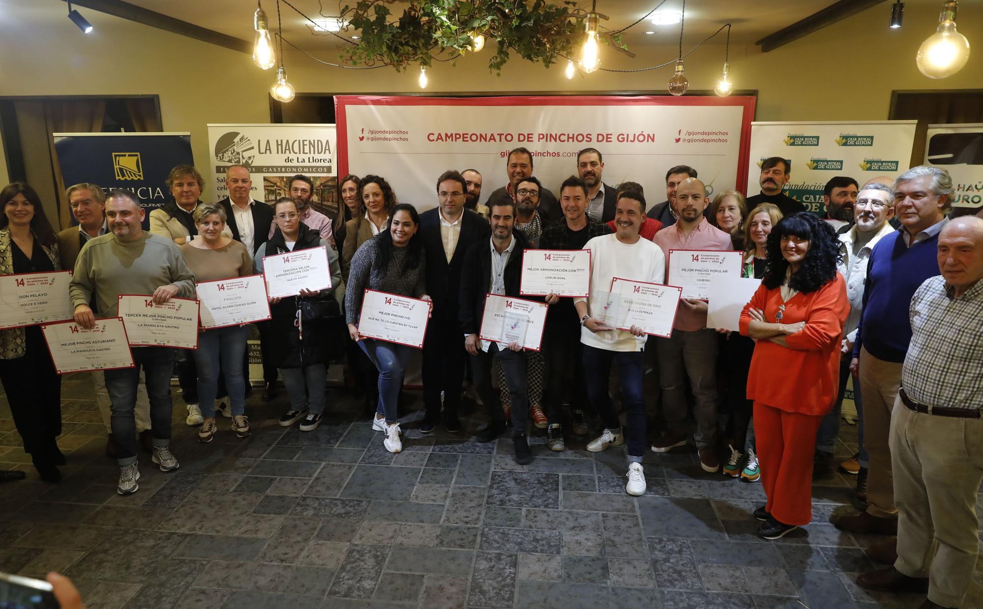 EN IMÁGENES: Entrega de los galardones del Campeonato de Pinchos de Gijón