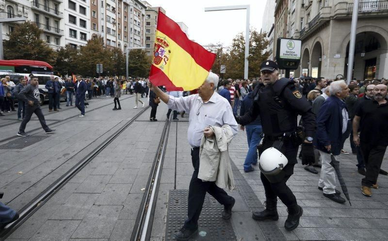 Manifestaciones en Plaza España por el 'procés'