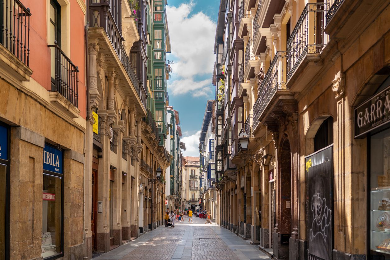 Calle en el casco antiguo de Bilbao