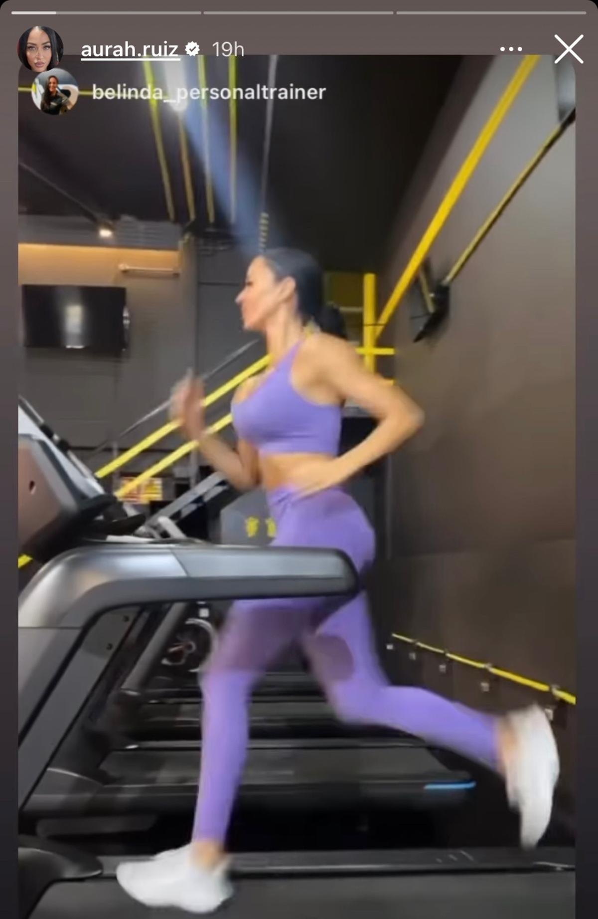 Aurah Ruiz durante uno de sus entrenamientos