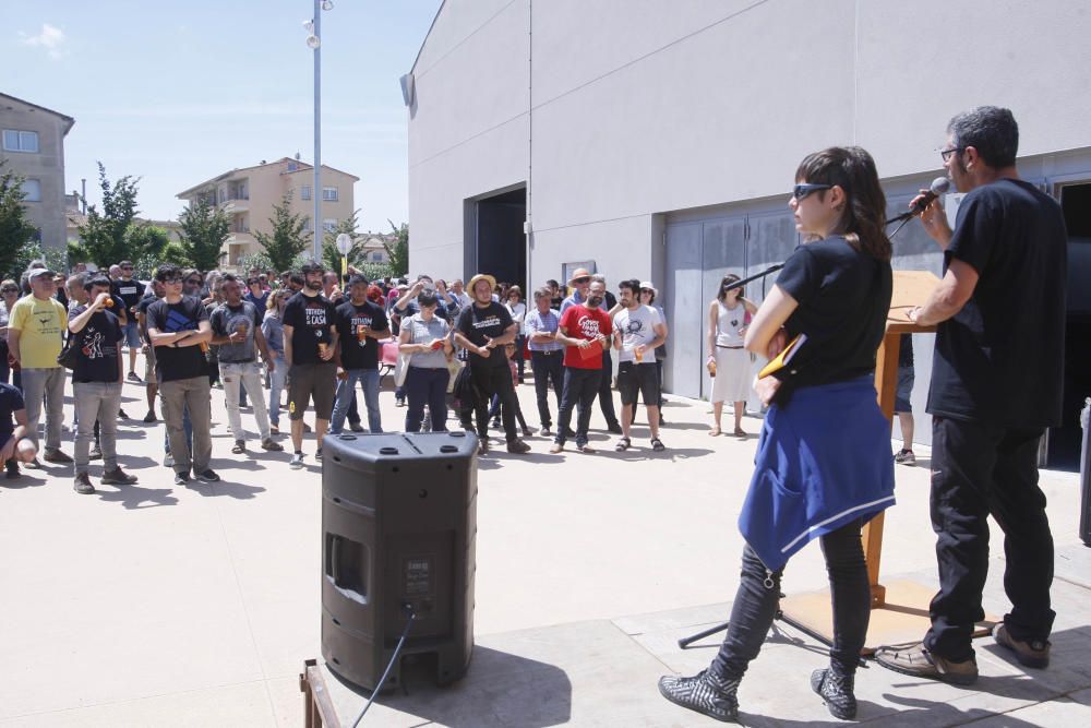 Acte de la CUP a Bordils en contra de la línia de la MAT