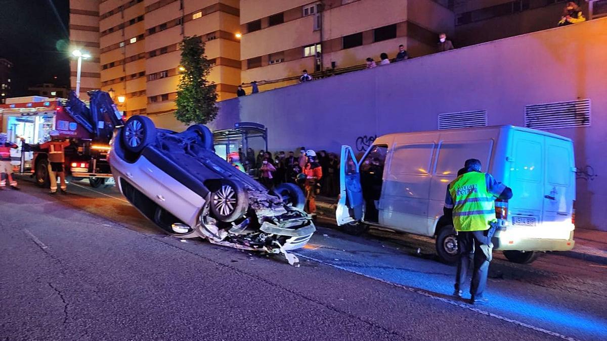 Estado en que quedó el vehículo tras el impacto.