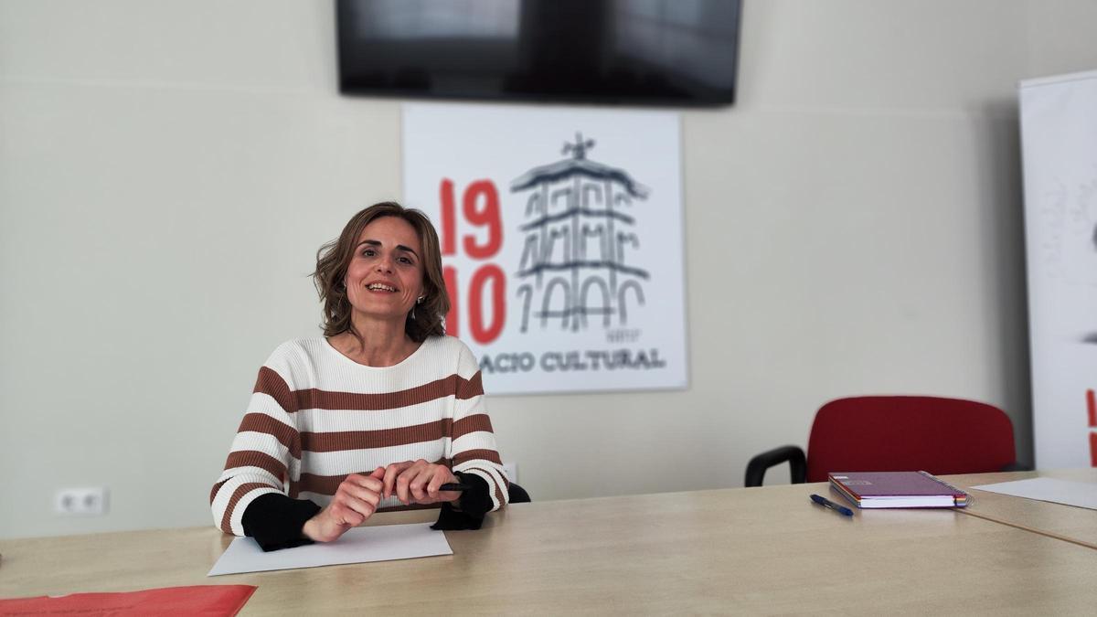 La directora del Espacio Cultural, durante la entrevista.