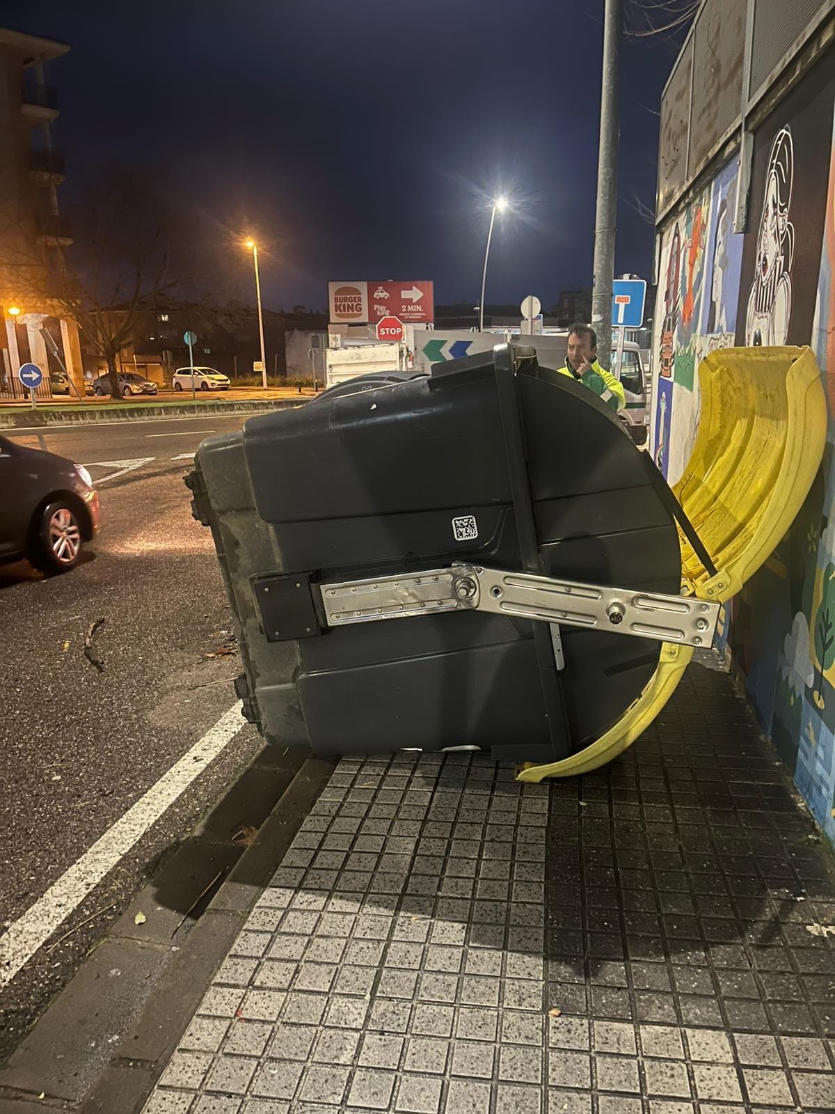 Daños causados por el vendaval.