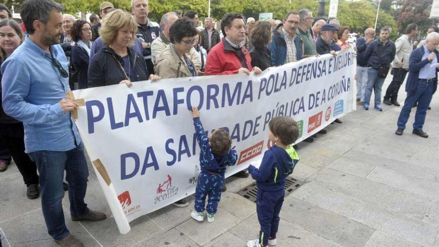 Marcha a favor de la sanidad pública en A Coruña