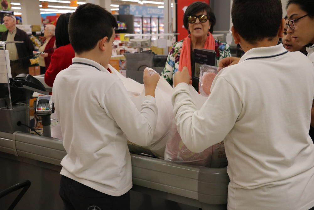 Compras en el supermercado.