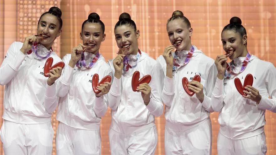 España, con la aragonesa Inés Bergua, revalida el bronce en el Mundial en conjuntos