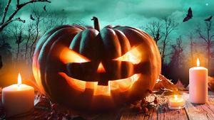 Una calabaza de Halloween.