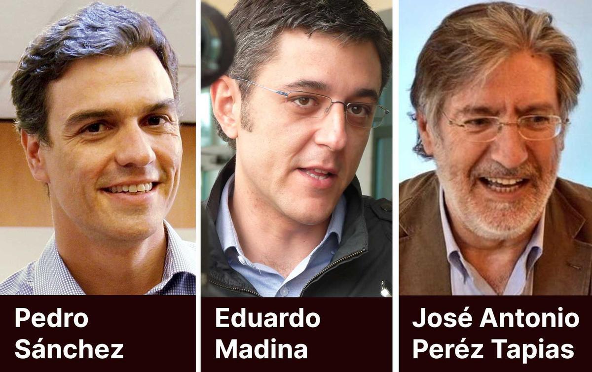 Los tres candidatos a secretario general del PSOE en el año 2014.