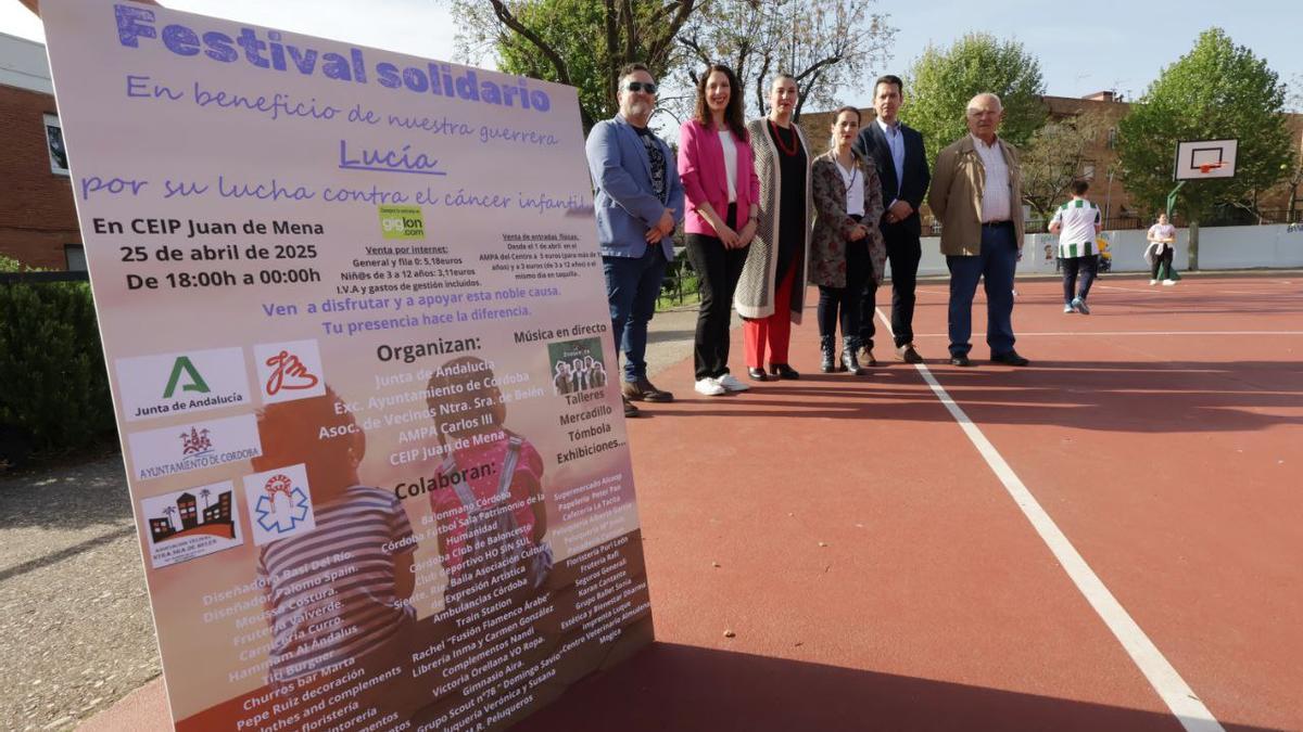 El colegio Juan de Mena y el barrio de Levante se vuelcan con Lucía, una niña de 3 años que padece cáncer.