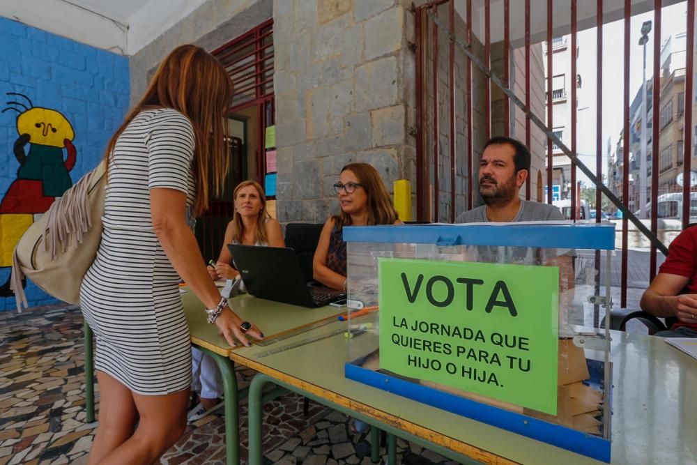 Votaciones de la jornada continua en Elche