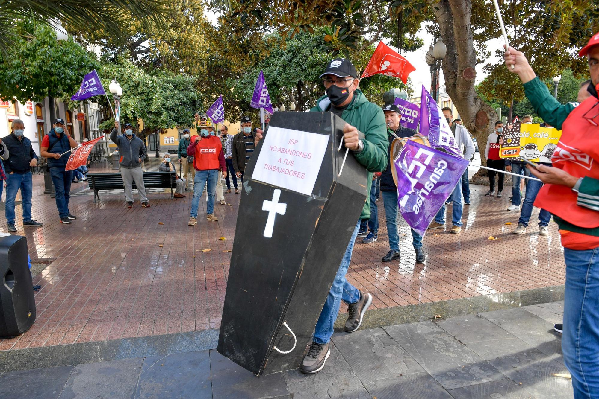 Protesta de los trabajadores de JSP en Las Palmas de Gran Canaria (03/12/2021)