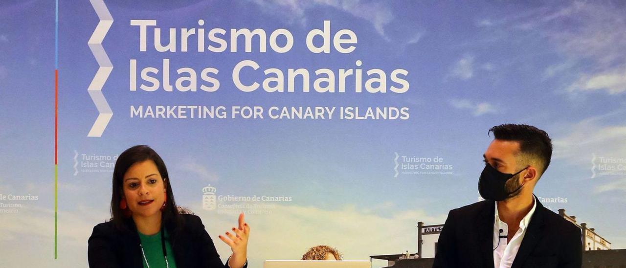 Yaiza Castilla, en la presentación del programa para la captación y fidelización de turistas ‘Silver Plus’. | | EFE