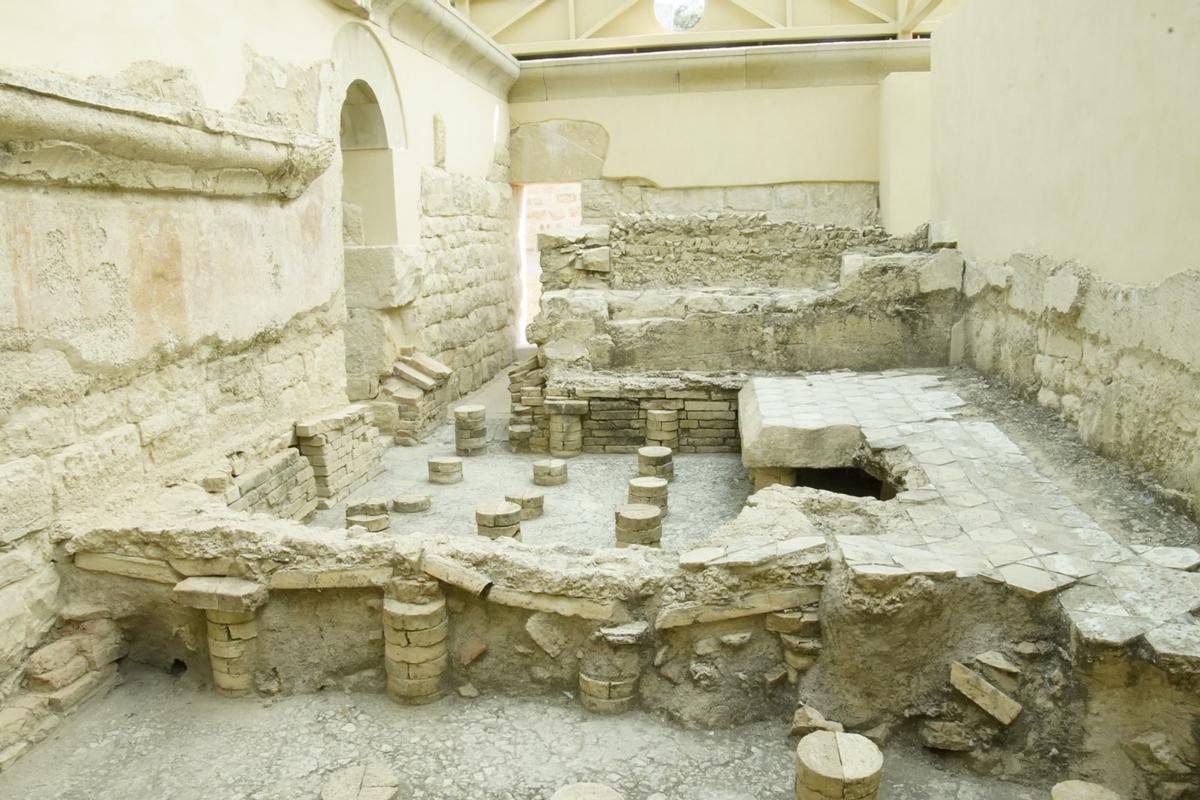 Aspecto de las termas del Parque Arqueológico de Torreparedones tras su restauración, en la que se han invertido 1,2 millones de euros.