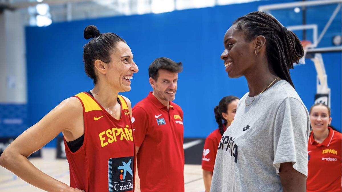 Alba Torrens, en la concentración de la selección.