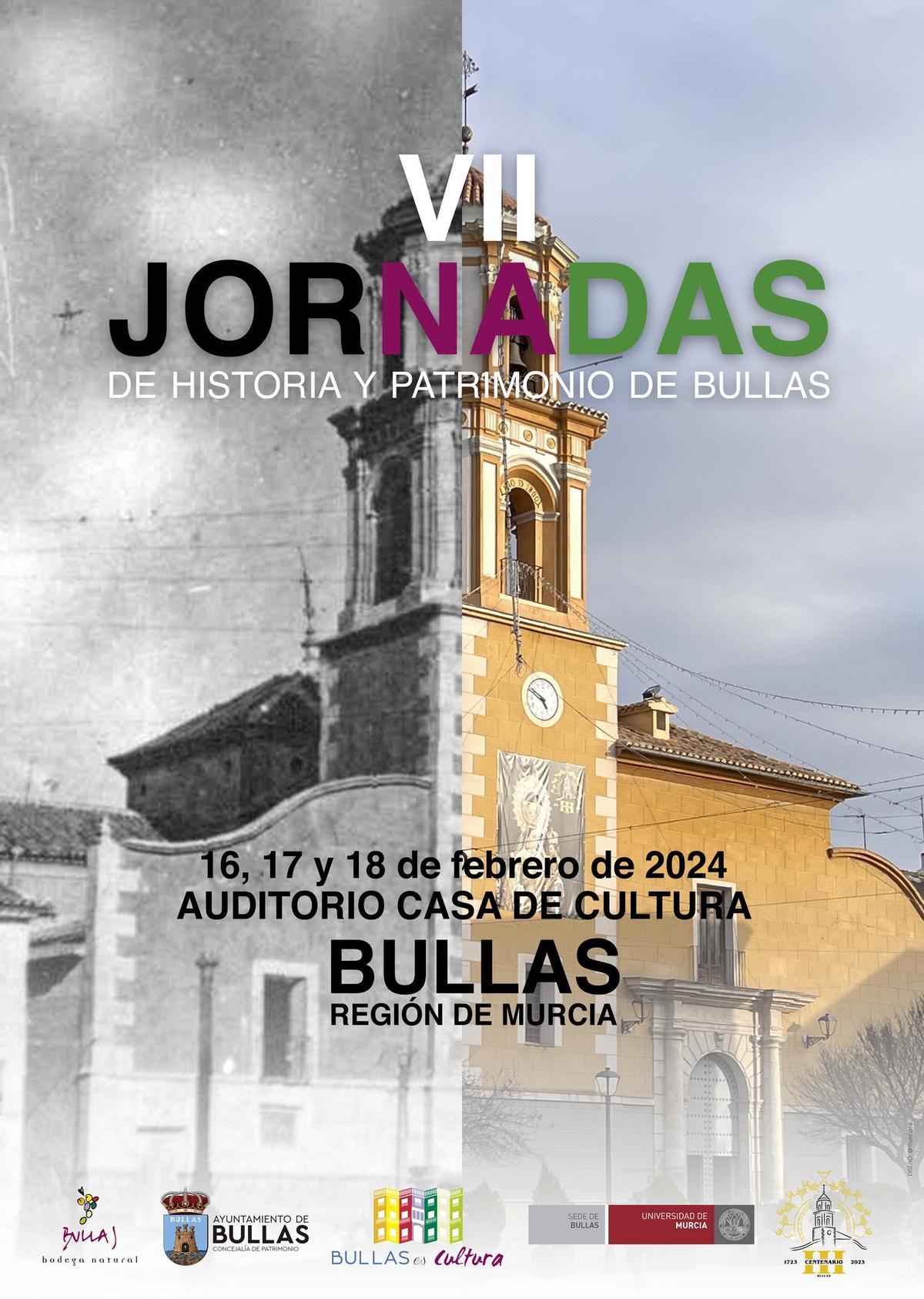CARTEL VII JORNADAS DE HISTORIA Y PATRIMONIO DE BULLAS