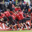 Los jugadores del Milan celebran el pase a la final