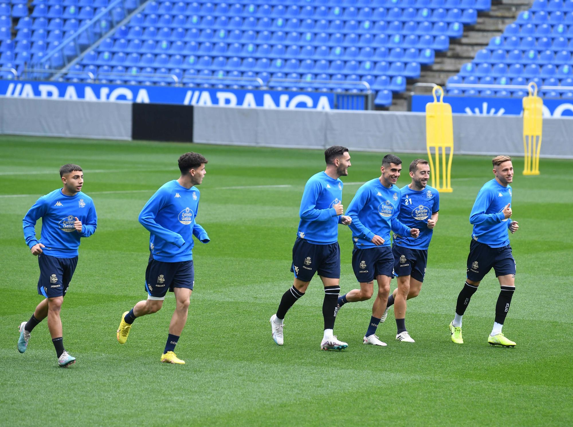 Último entrenamiento del Deportivo antes de medirse al Celta B